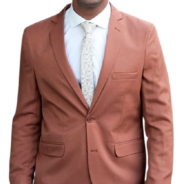 Terno masculino plus size cognac