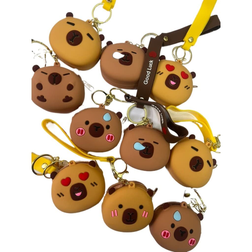 Chaveiro Porta-Moedas Kawaii em Silicone | Ursinho
