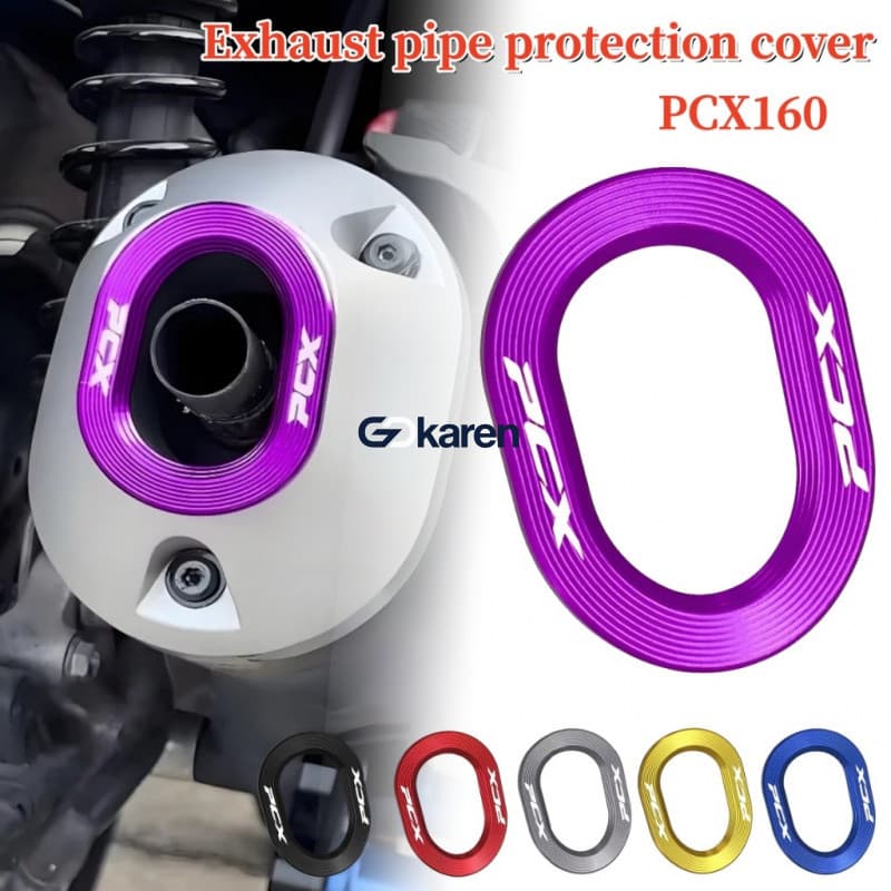 Adequado para 2021-2025 PCX160 tubo de escape decoração Anti-escaldante capa traseira CNC PCX acessórios