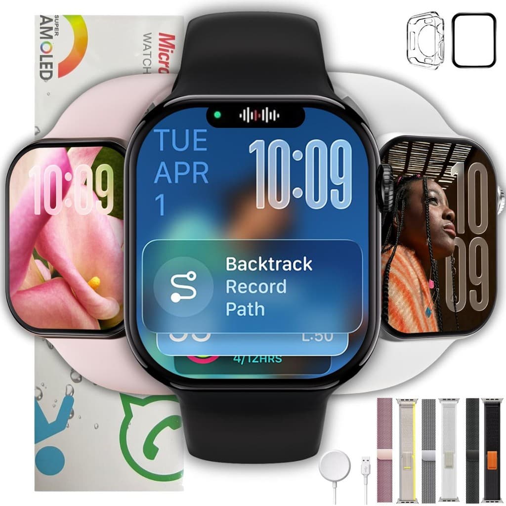 Relógio Smartwatch W11 Pro 46mm Responde Whatsapp Microwear Serie 11 Tela Amoled  + Brindes