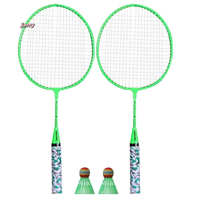 Raquetes De Badminton Para Crianças , Conjunto Esportivo De Raquete De Peteca Com 2 Bolas Jogadores Esportes Ao Ar Livre