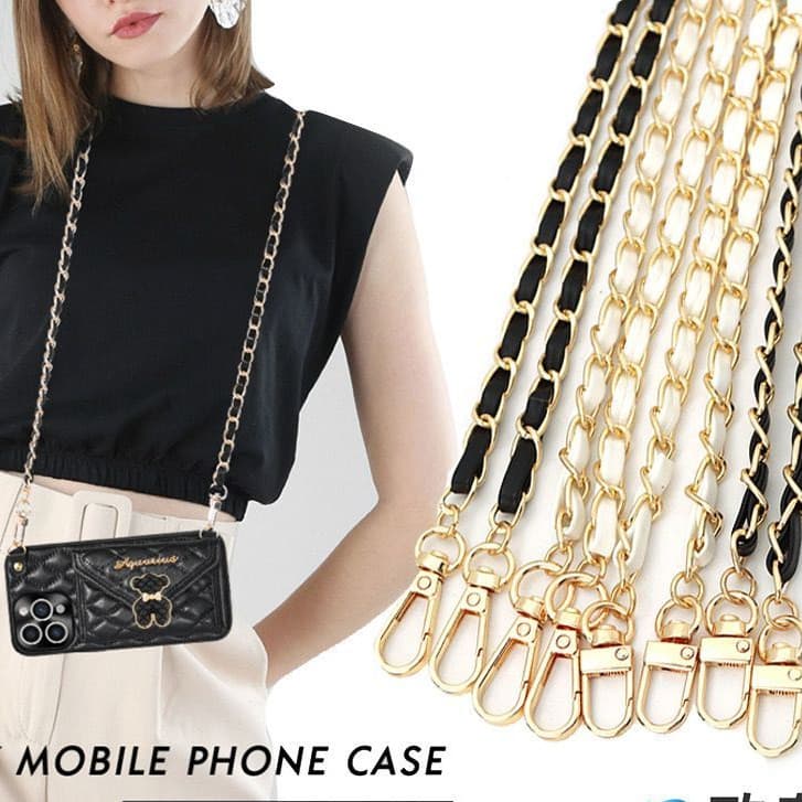 Cordão Para  Bolsa & Celular Detalhes Em Couro Anti-perda  65 cm & 15 cm ️