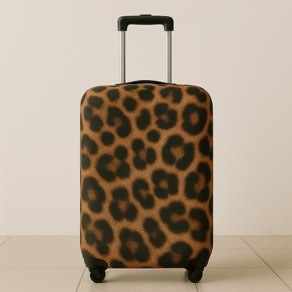 Capa Protetora de Mala Suplex Resistente Elástico Poderoso Design Animal Print Bagagem Protegida