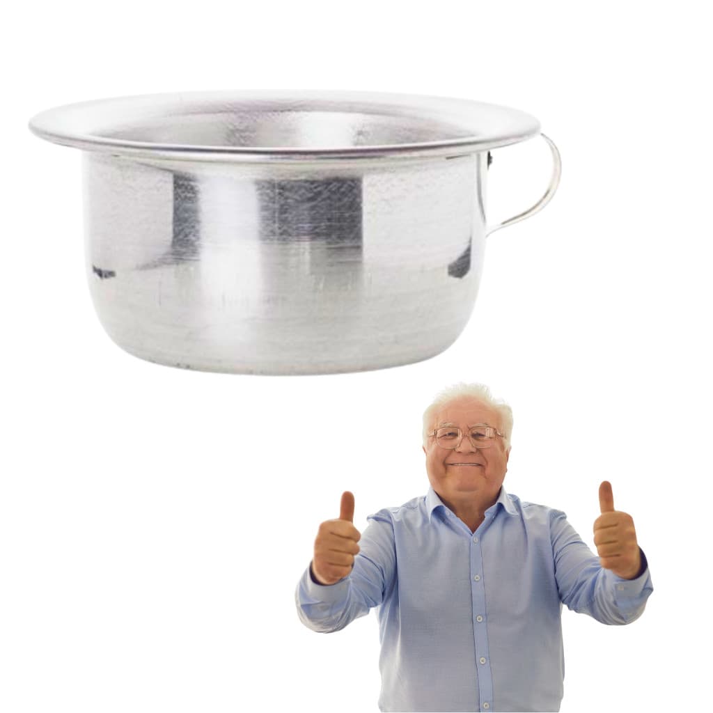 Pinico para Idosos e Adulto de Alumínio Resistente 100% Higiênico, Urinol Pequeno ou Grande 25cm 2,5 Litros - JR