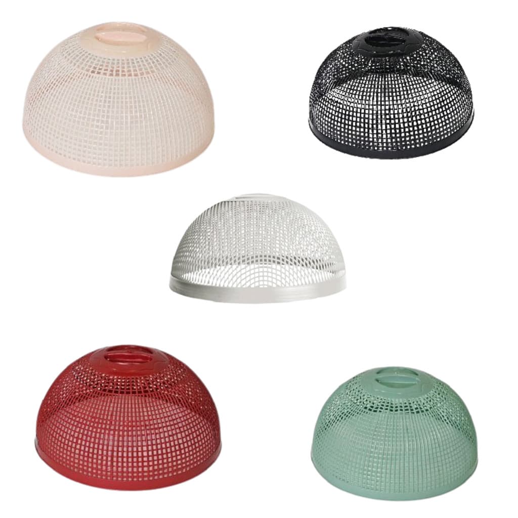 Kit 5 Cobre Bolo Telado Protetor Alimentos Redondo Plástico 28x14cm Protetores Fruta E Bolo Tela Mosquiteiro Arcaplast