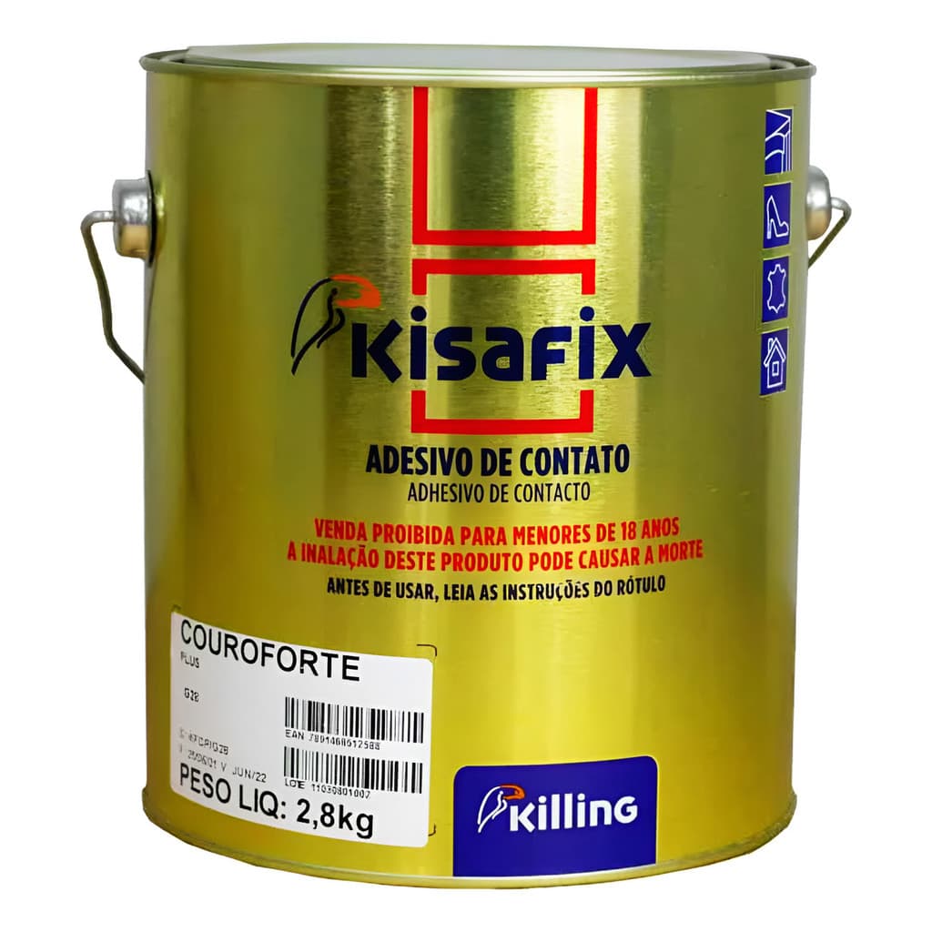 Cola De Contato Sapateiro Kisafix Couroforte 2,8kg