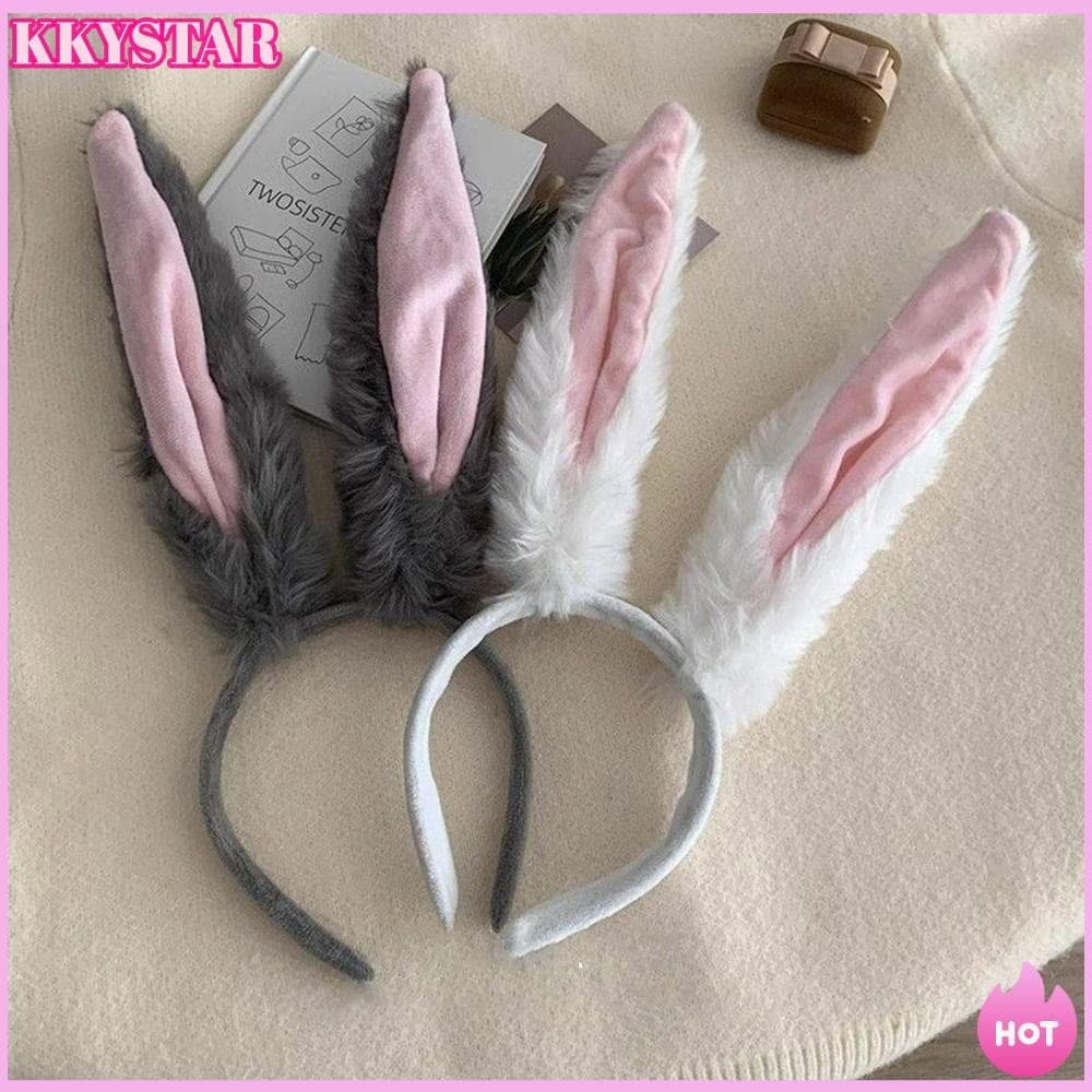 KKXYSTAR Coelho Orelhas De Bandana Bonito Fofo Pelúcia Cocar Festa Anime Cosplay