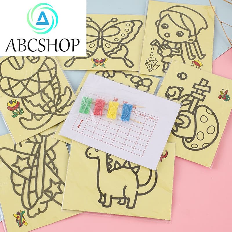 30/20/10 Conjunto de Pintura de Areia Infantil Conjunto de Pintura de Areia Artesanal Areia Criativa Colorida ABCSHOP