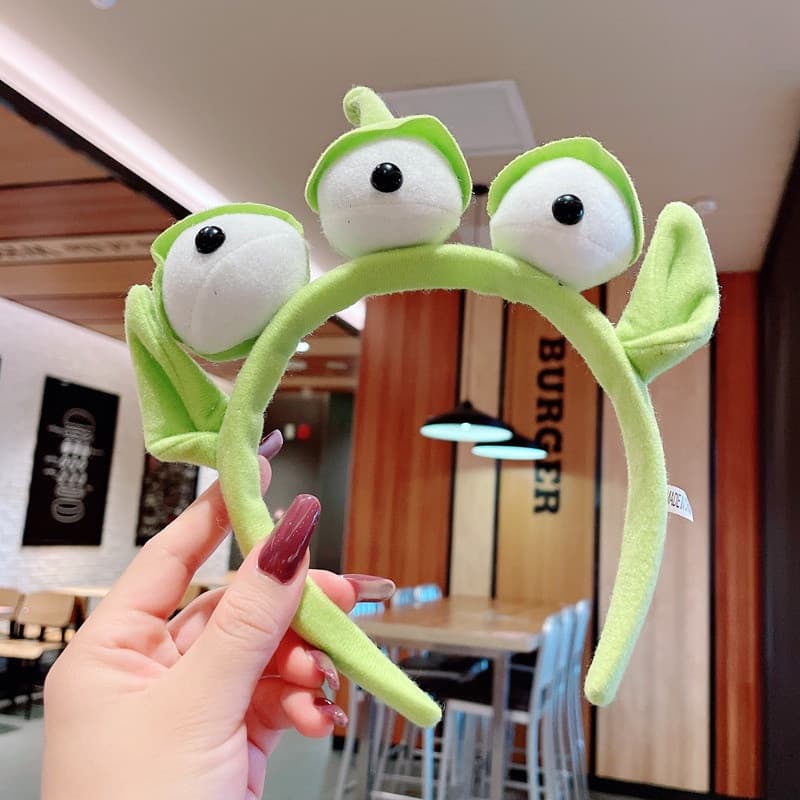 Desenho animado exclusivo de três olhos Fita de cabeça de monstro Meninas Fashionable Classy Press Hairpin