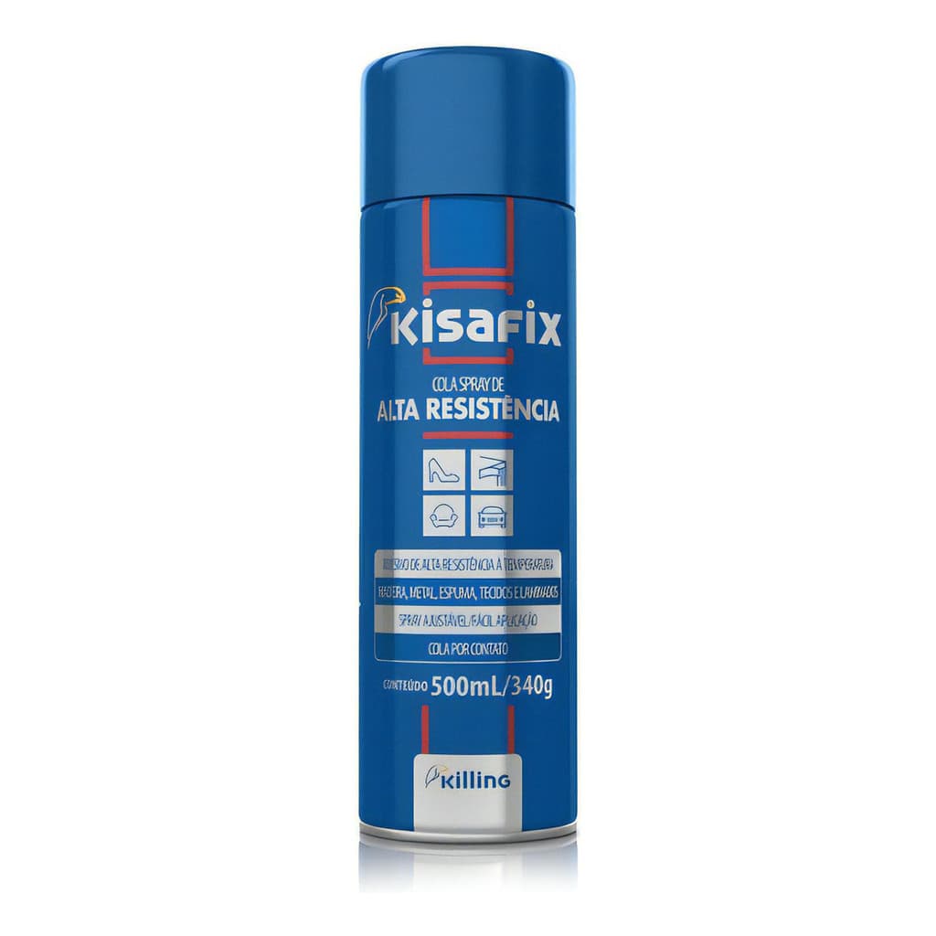 Cola De Contato Kisafix Spray Alta Resistência Temp. 500ml