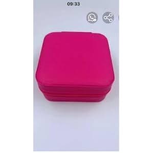 Porta-joias novo 10×10×5 cm - estojo compacto para bijuterias