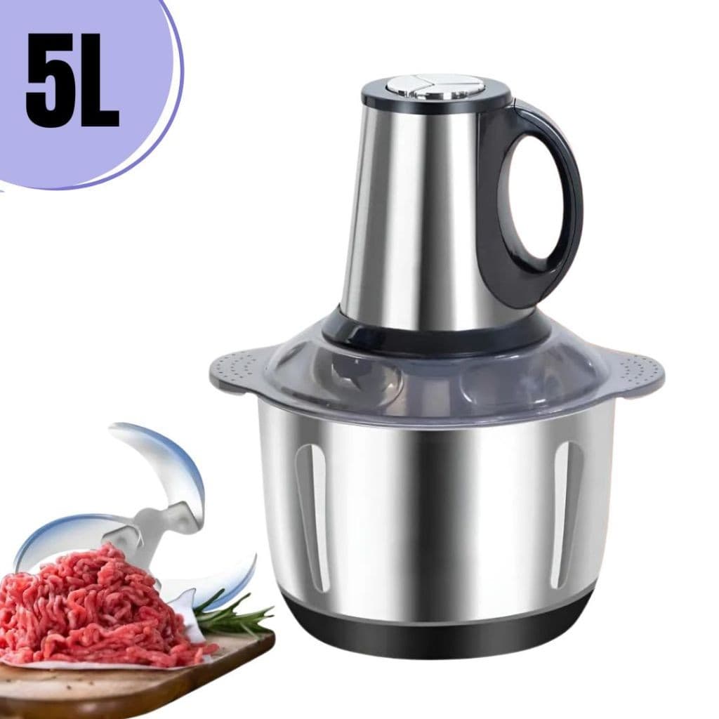 Moedor Elétrico 5 Litros Multiprocessador Mixer Picador Triturador de Carne Legumes Inox 110v ou 220v