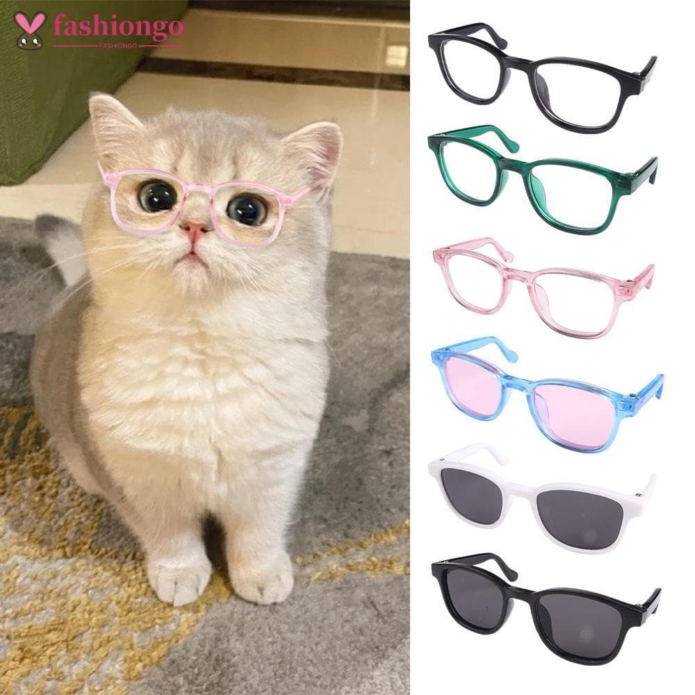 FASHIONGO Óculos De Sol Para Animais De Estimação , 1 Peça , Acessórios Cães E Gatos , Lentes Legais Engraçadas Gatinhos