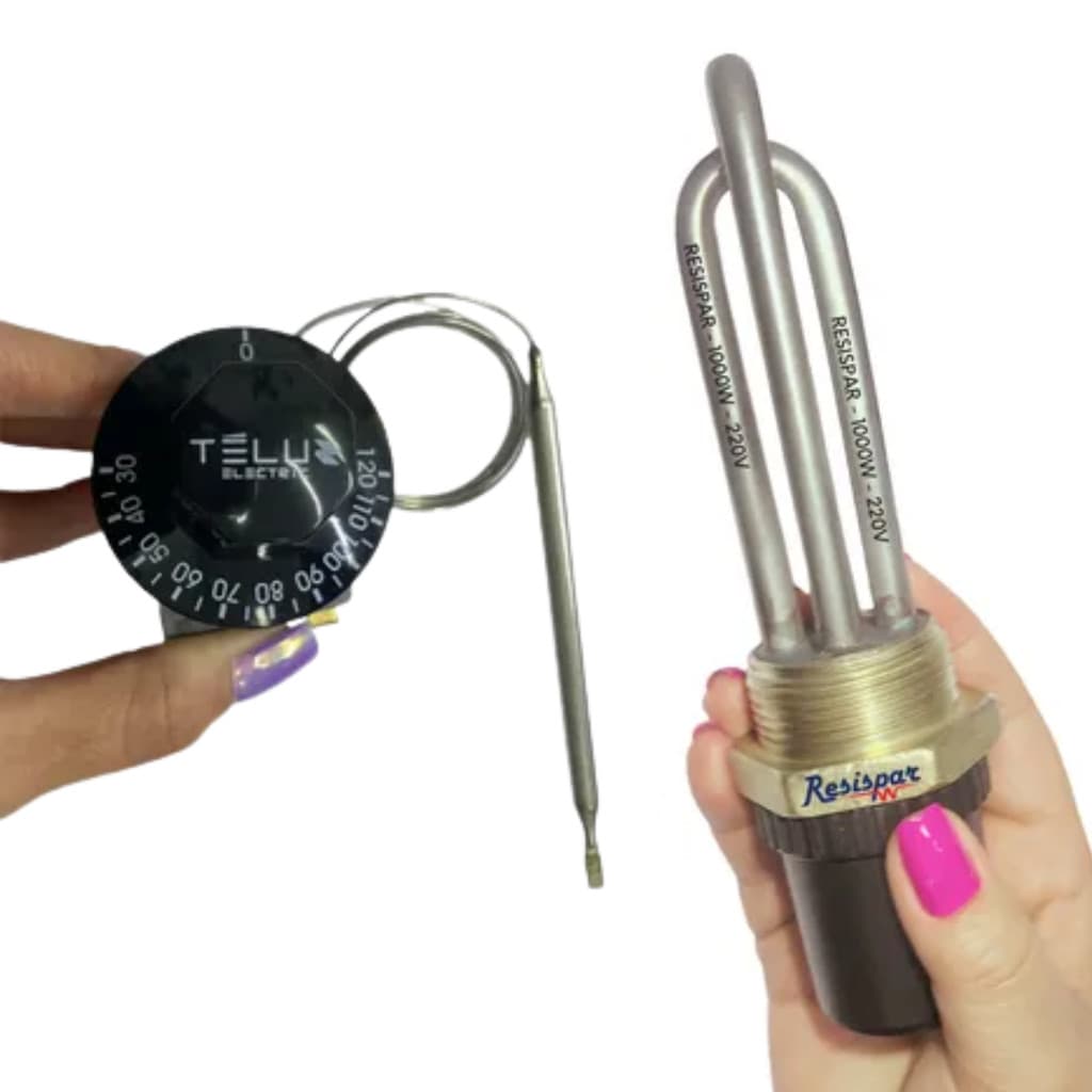 Termostato 16a 120°c + Resistencia Elétrica 1000w 220v