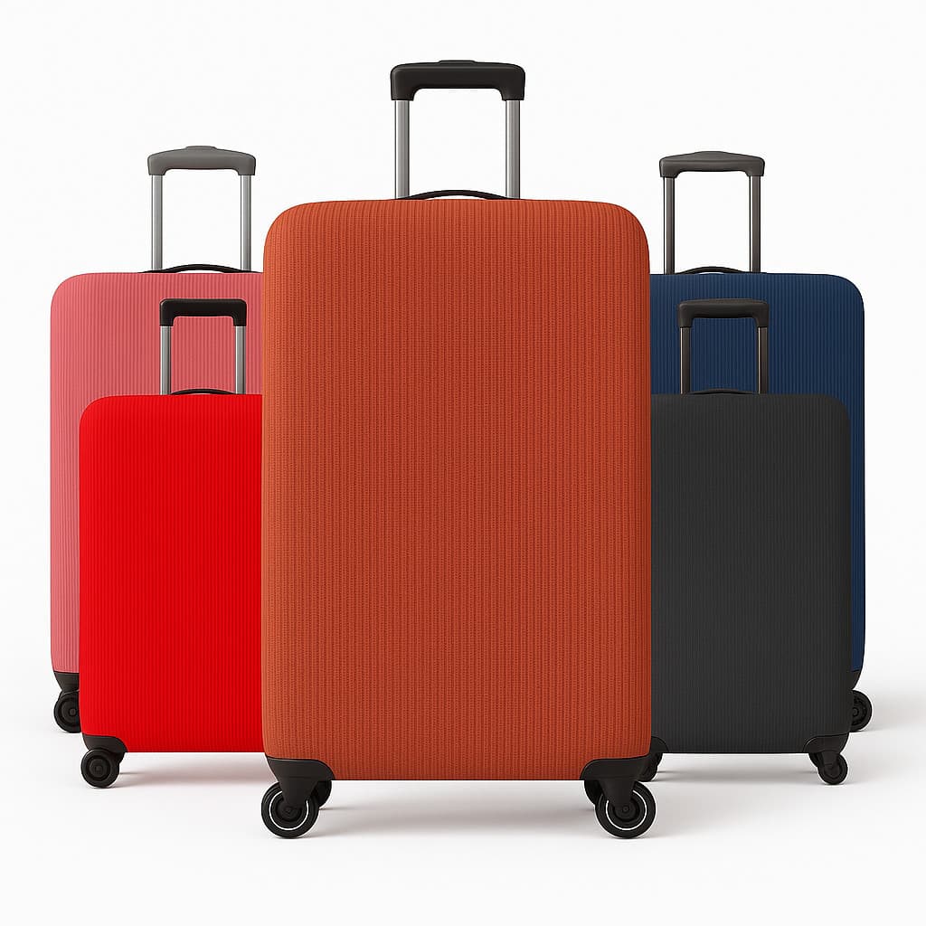 Capa para Mala Luxo Malha Canelada Resistente Protetora de Bagagem de 8 até 25Kg. P M G