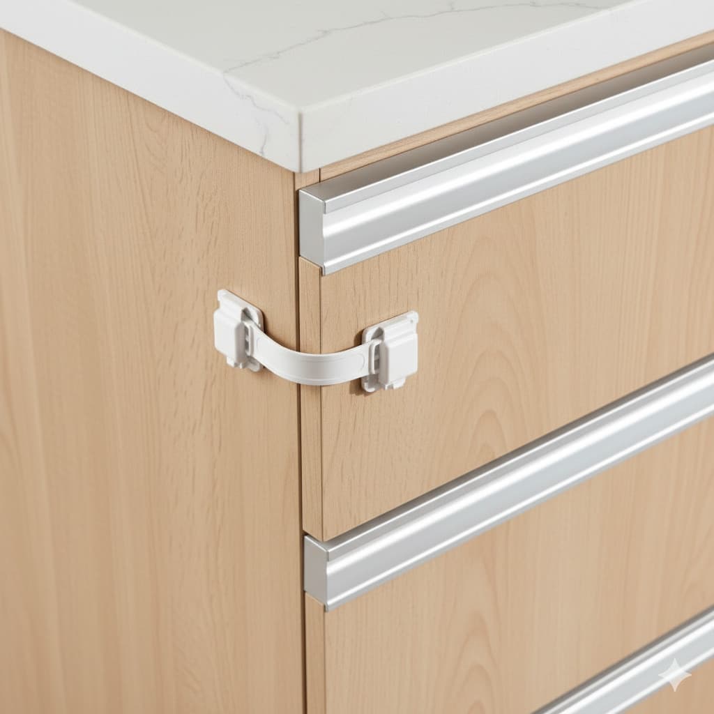 Kit C/ 12 Trava De Gaveta Armário Segurança Protetor Infantil