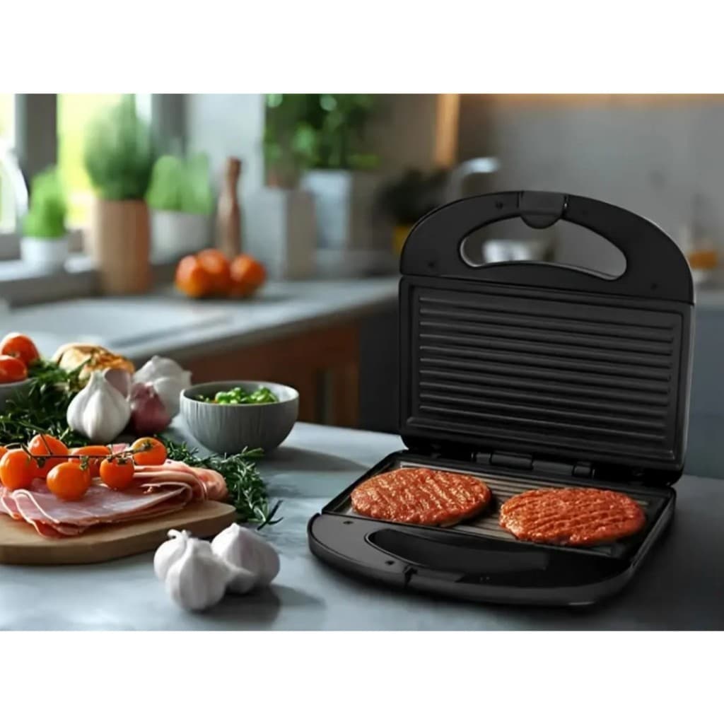 Sanduicheira Grill 2 Em 1 Lanche Chapa Tostex Misteira Belakaza 800w Cor Preto 127V