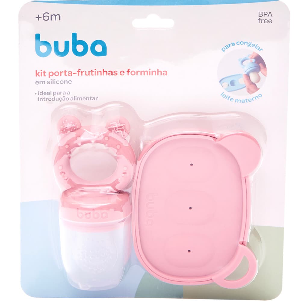 KIT PORTA FRUTINHAS E FORMINHA DE PICOLÉ BUBA ROSA