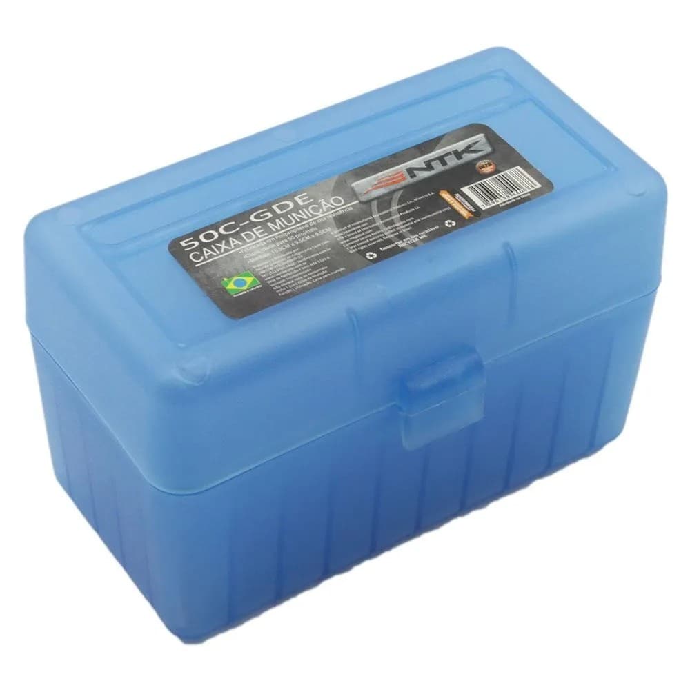 ESTOJO CAIXA DE MUNICAO 50C PEQ. AZUL NTK