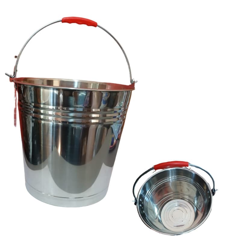 Balde Aço Com Alça 08, 12 ou 16 Litros Industrial Multiuso