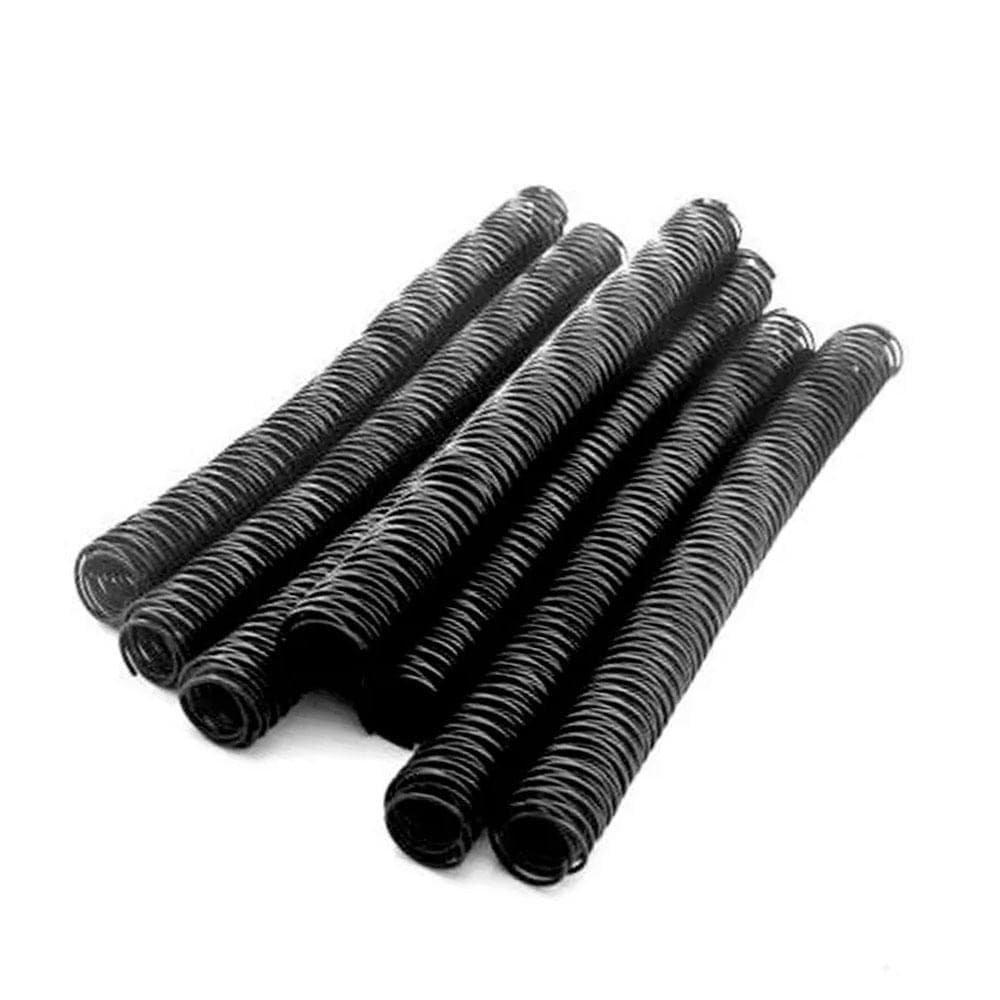 Espiral de Plástico com 50 Unidades 17mm Preto Plaspiral