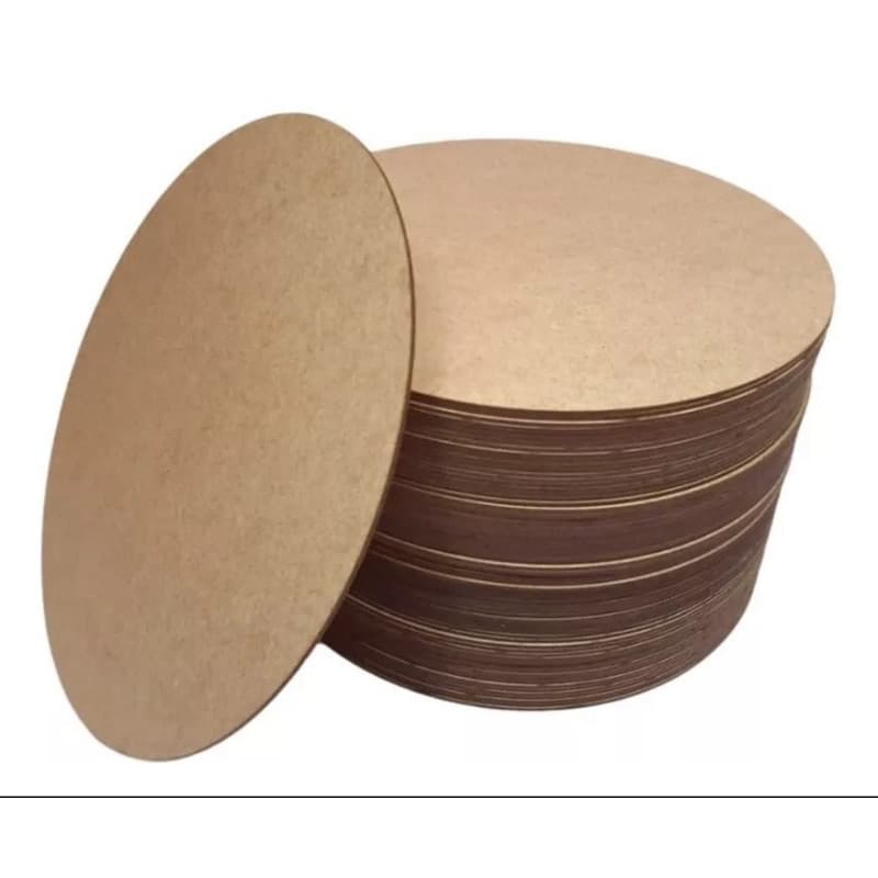 Sousplat Supla Suplat 35 Cm - Mdf 3mm -kit C/ 10 Unid. Cru