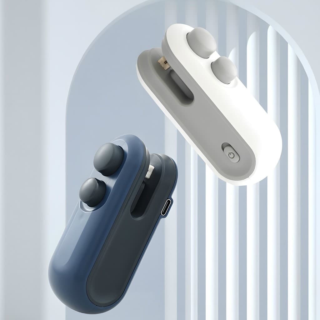 Mini máquina seladora de plástico recarregável para selagem de pilha de embalagens