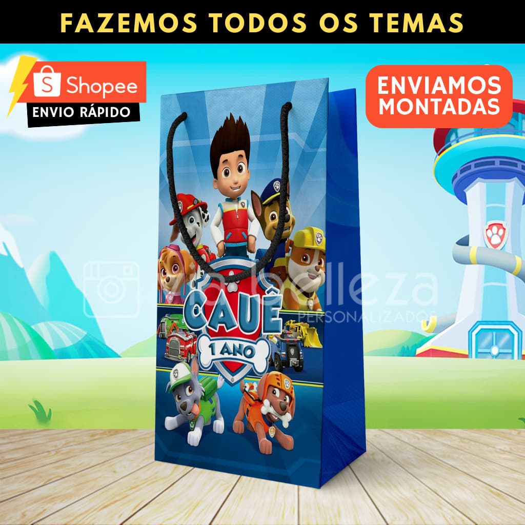 ⭐ 10 Sacolinhas Personalizada  Aniversário • Lembrancinha Festa Infantil • Todos os Temas • Envio Rápido 🎉