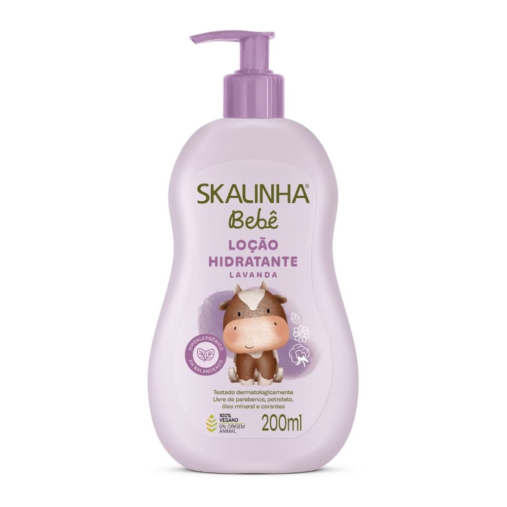 Loção Hidratante Bebê Infantil Lavanda Vegano Skala 200ml