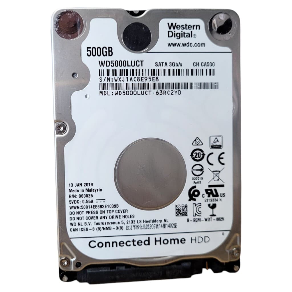 Hd 500gb Western Digital Av-25 Wd5000luct 5400rpm 2,5 Sata Operação 24/7