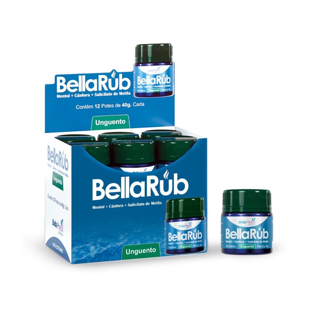 BellaRub Pomada Rub Mentol Unguento 40g - BellaPhytus 