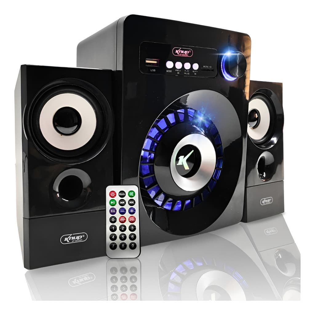 Caixa Som Cartão/Pen Drive/Controle 16W Subwoofer Kp-6022Bh