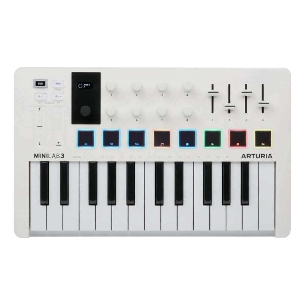 Teclado Controlador Arturia Minilab 3 Alpine White Branco Dj Djj