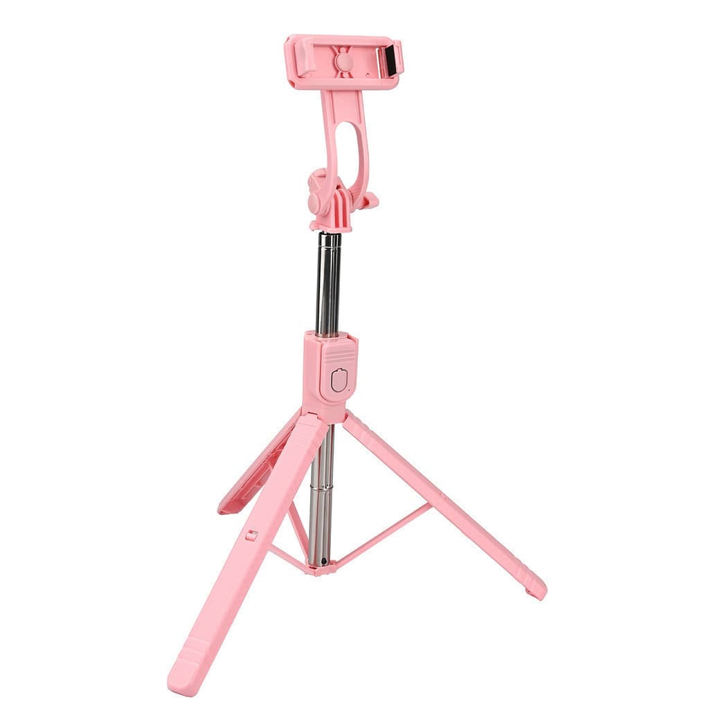 Tripé de bastão de selfie para celular de 1,7 m controle remoto integrado portátil