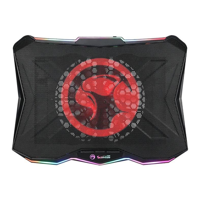 Base Para Notebook Marvo FN-40 Atlas 40, Ate 17 Pol, Preto e Vermelho, FN-40