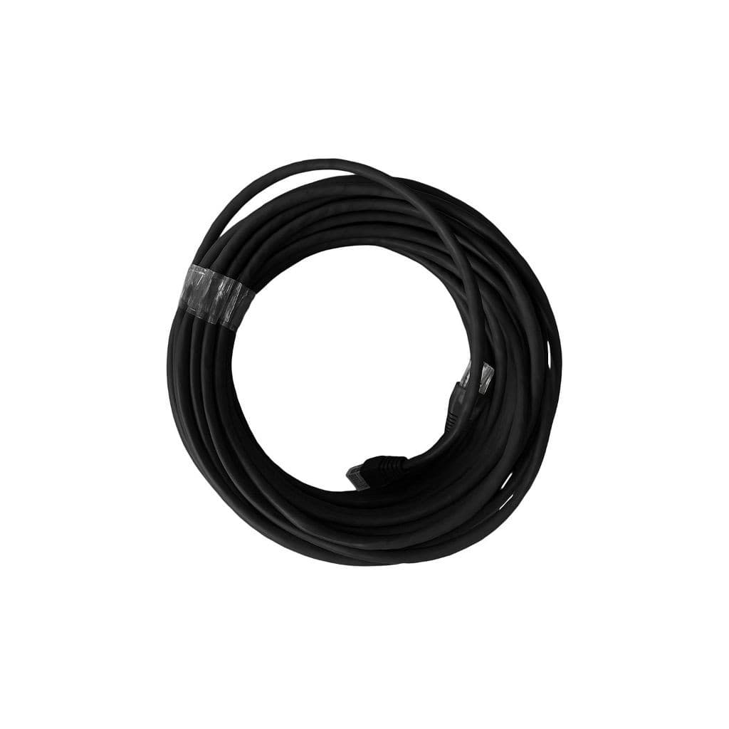 Cabo de Rede Preto Crimpado RJ45 10/15/20/25/30 Metros para Internet