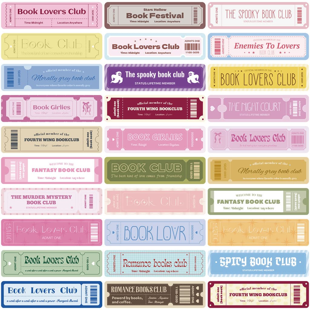 30 Peças Marcadores De Clube Para Amantes De Livros Decorações De Leitura DIY Presentes Criativos