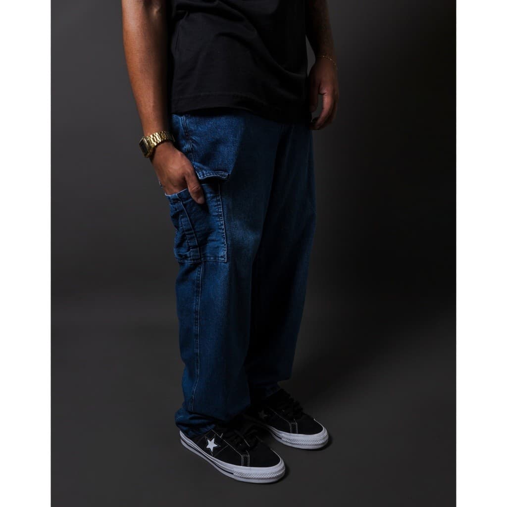 Calça Cargo Jeans Clara Calça Cargo Jeans Preto Calça Cargo jeans Costura Branca