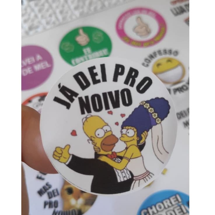 Kit 120 Adesivos Divertidos para Casamento | Gravata do Noivo, Lua de Mel, Festa e Brincadeiras