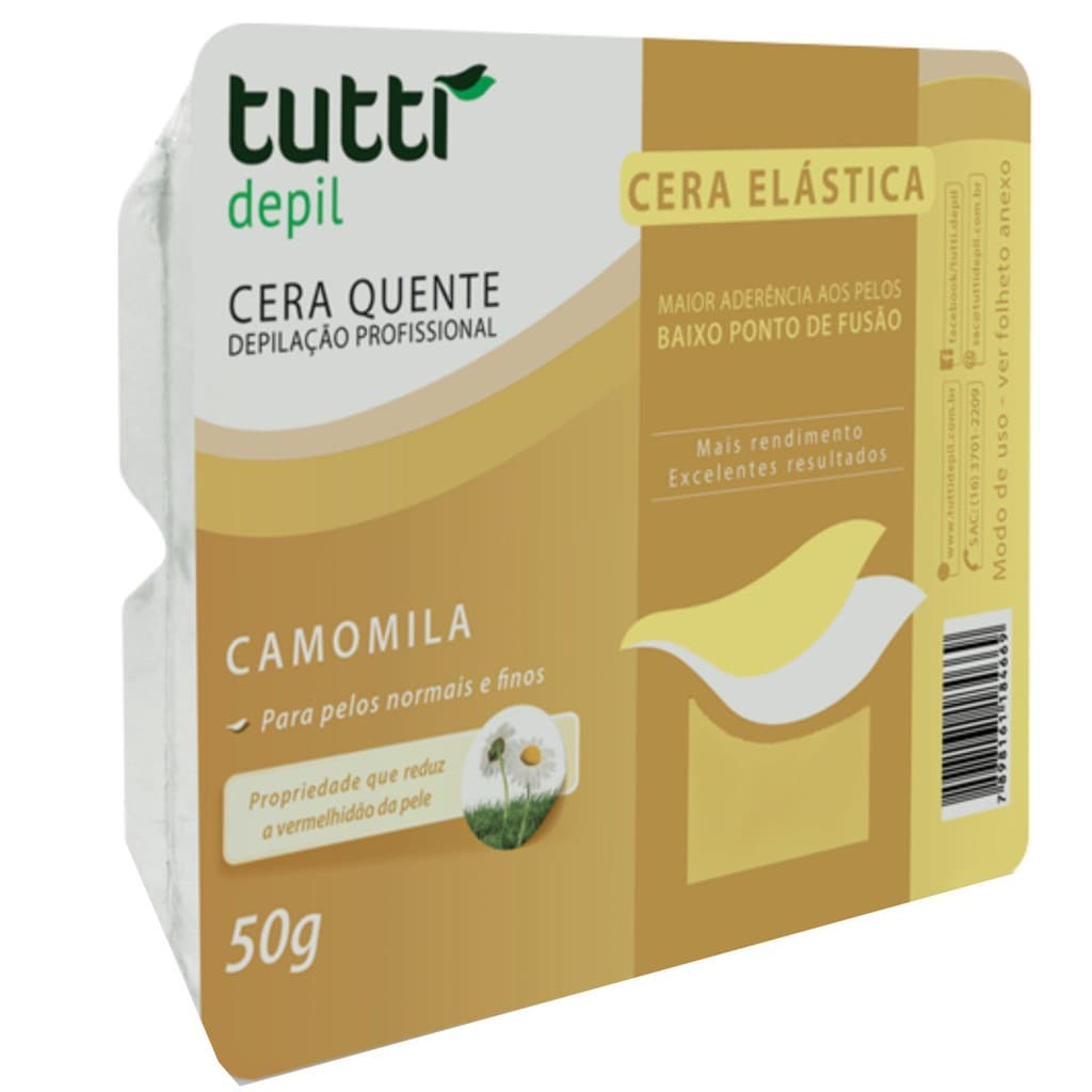 Cera quente barra elastica depilatória Tutti Depil 50g