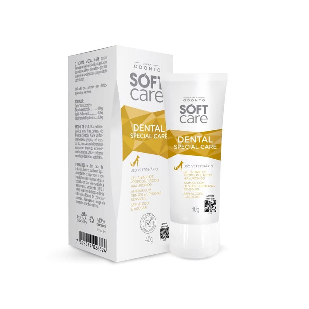 Gel Dental Special Care Para Cães e Gatos 40g - Soft Care