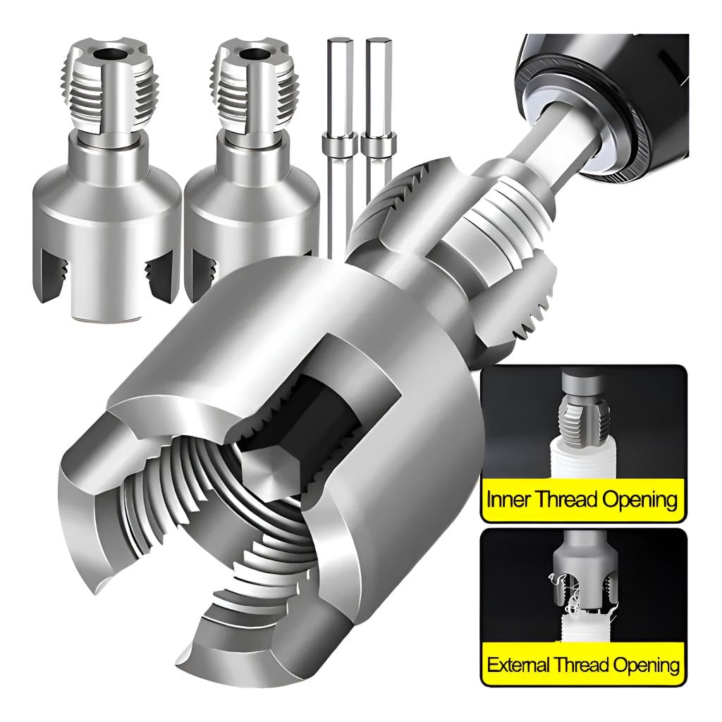 Kit Abridor De Rosca Interno Externo Tubo Cano Água 1/2 e 3/4