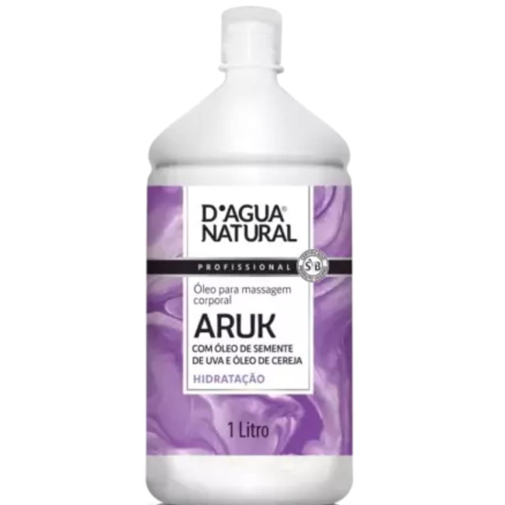 Óleo Aruk Hidratante Corporal Para Massagem Semente de Uva 1L Dagua Natural