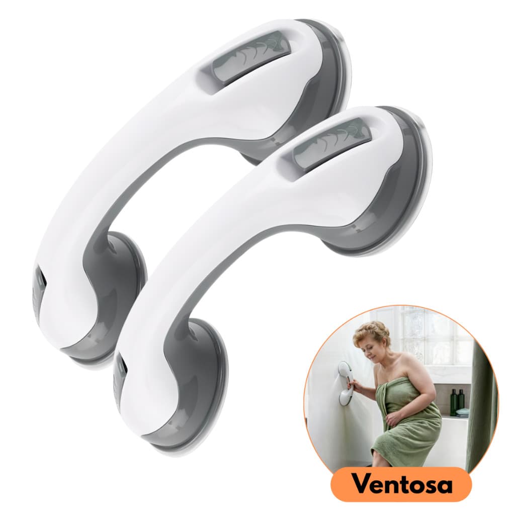 Barra De Apoio com Ventosa Suporte Sanitário Portatil Idosos Deficientes Banheiro