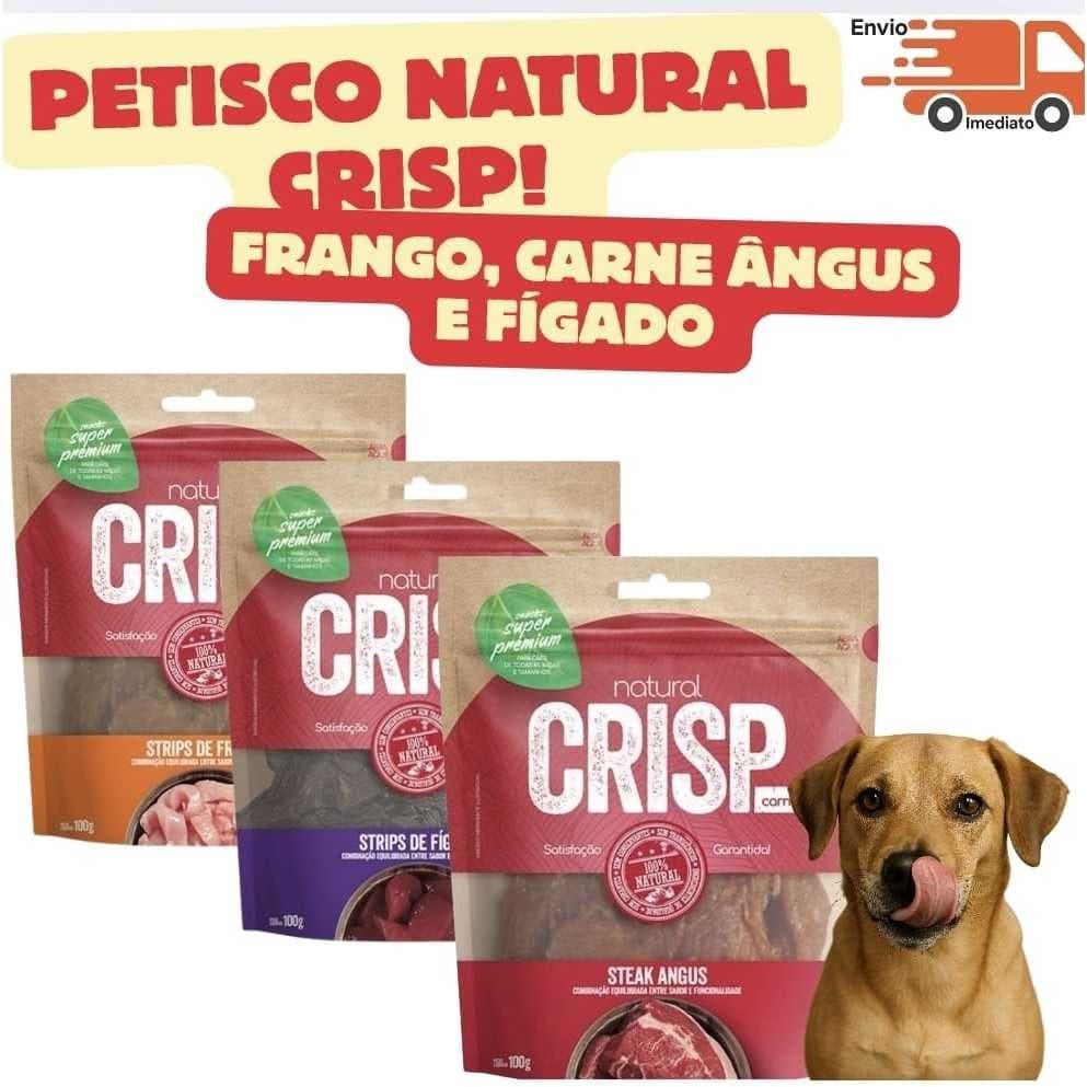 PETISCO NATURAL CRISP STEAK ANGUS FRANGO E FIGADO 100GR PROMOÇÃO
