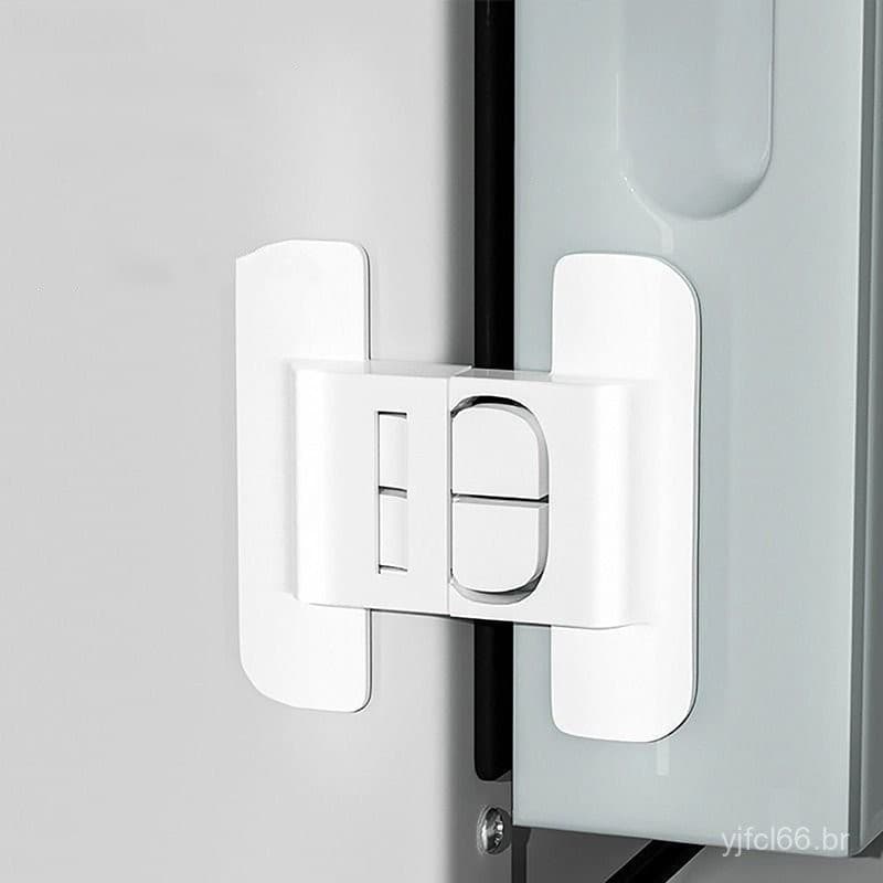 Novo 1 Peça Trava de Segurança para Geladeira Doméstica Trava de Porta de Freezer Trava Multifuncional Protetor I