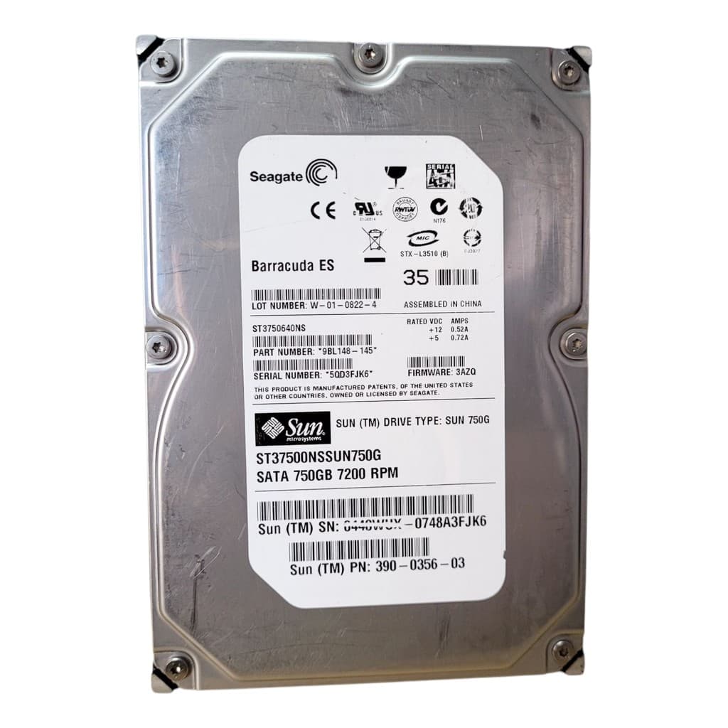 Disco Rigido Interno Hd 750 Gb 3'5 Sata 2 St3750640ns Compartivel Para Servidor E Desktop Barracuda Es