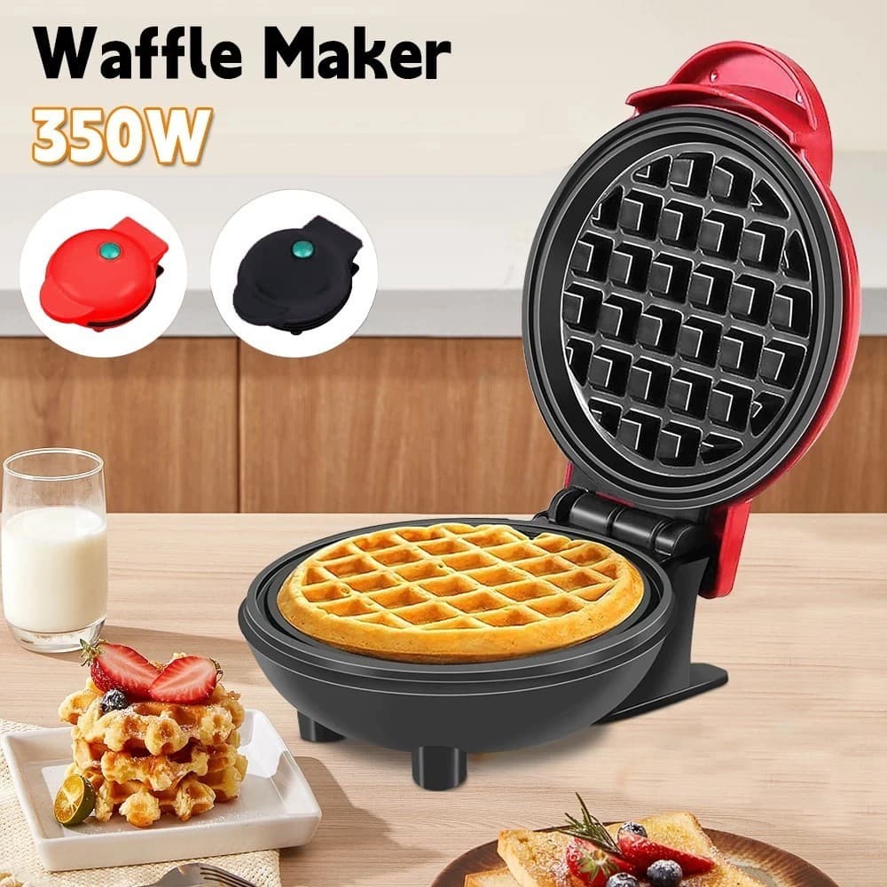Mini Máquina Waffle Panela Elétrica Antiaderente Elétrica Casa Cozinha 110v - 350w