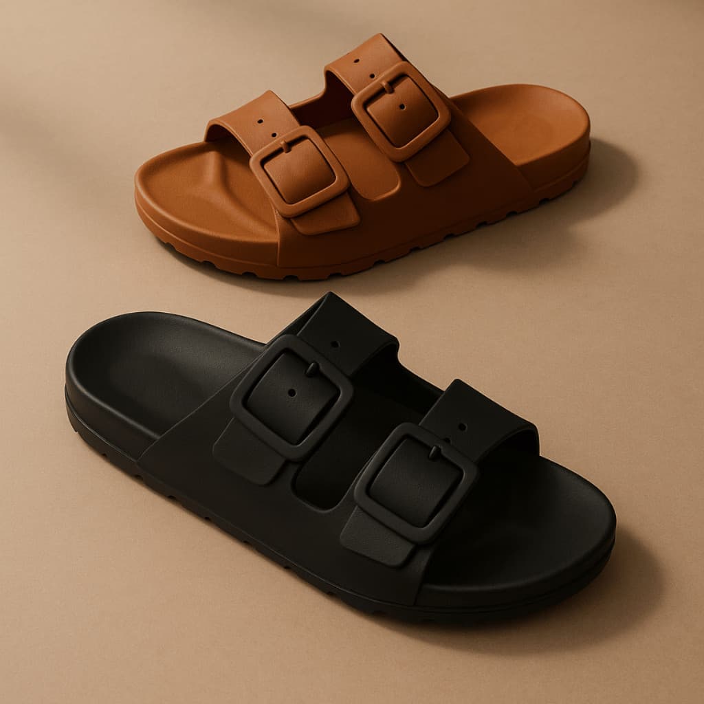 Kit 2 Pares de Sandália Papete Birken Feminina Sandália Feminina Rasteirinha Sandalia Femenina