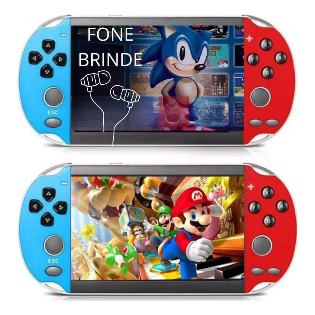 Super Mini Game Portátil Retro Mais De 10 Mil Jogos Com Fone De Ouvido